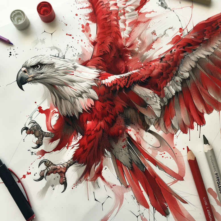 inspirational-bird-tattoo – tattoo design ideas free ai generated – neotraditional-textural-detail – for-neck – Gallery: other-birds-inkby-ai