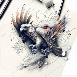 life-symbol-bird-tattoo – tattoo design ideas free ai generated – realism-mirrored-effect – for-outer-arm – Gallery: other-birds-inkby-ai