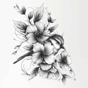 nature-bird-tattoo – tattoo design ideas free ai generated – surrealism-metaphysical – for-nape – Gallery: other-birds-inkby-ai