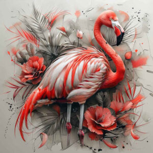 ornamental-feather-bird-tattoo – tattoo design ideas free ai generated – surrealism-juxtaposition – for-lower-thigh – Gallery: other-birds-inkby-ai