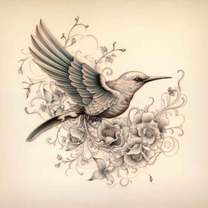 realistic-bird-tattoo – tattoo design ideas free ai generated – surrealism-melting-forms – for-hand – Gallery: other-birds-inkby-ai