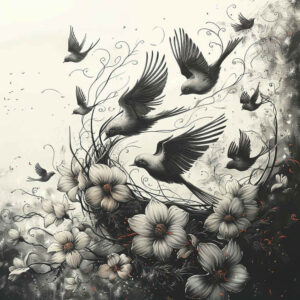 shaded-bird-tattoo – tattoo design ideas free ai generated – realism-glowing-edges – for-side – Gallery: other-birds-inkby-ai
