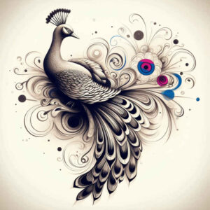 space-bird-tattoo – tattoo design ideas free ai generated – surrealism-enigmatic-light – for-lower-chest – Gallery: other-birds-inkby-ai
