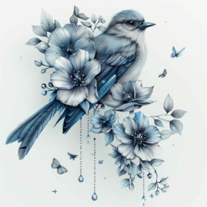 space-bird-tattoo – tattoo design ideas free ai generated – surrealism-illusionary – for-foot – Gallery: other-birds-inkby-ai