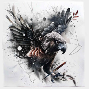 spiritual-bird-tattoo – tattoo design ideas free ai generated – neotraditional-detailed-textures – for-collarbone – Gallery: other-birds-inkby-ai