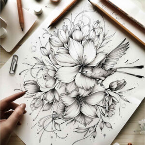 spiritual-bird-tattoo – tattoo design ideas free ai generated – realism-studio-quality – for-foot – Gallery: other-birds-inkby-ai