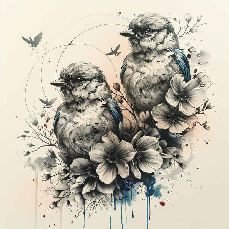 other-birds tattoo design ideas refined lines bird spirit embodying resilience