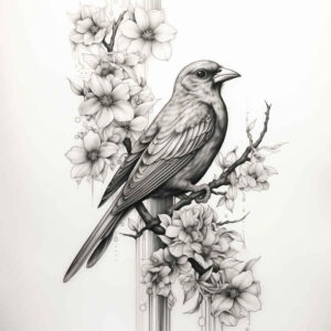 other-birds tattoo design ideas Surrealism psychedelic bird spirit for arm