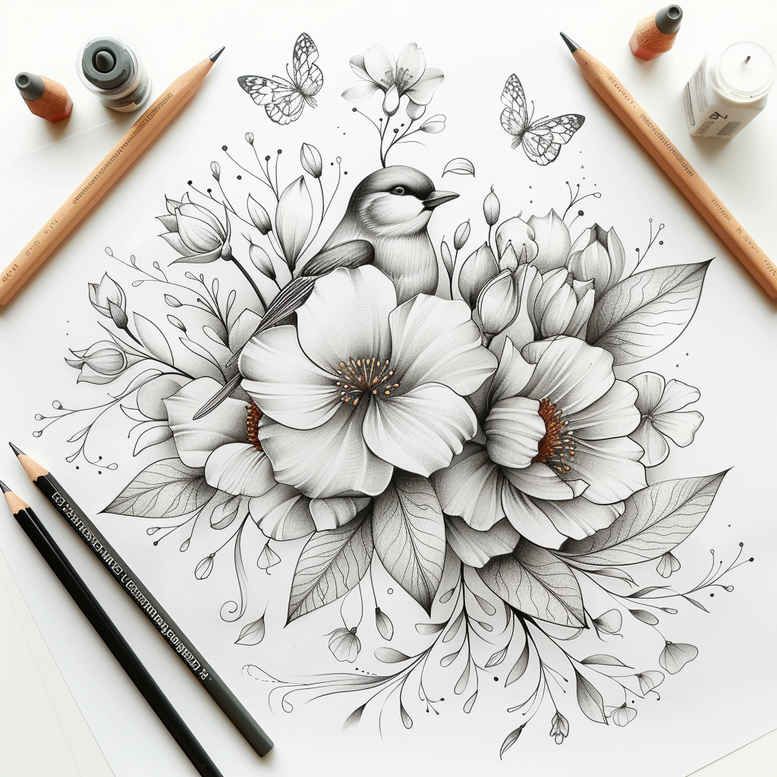 other-birds tattoo design ideas fine detail bold lines for fingers