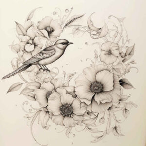 other-birds tattoo design ideas matte-finish bold lines for lower chest