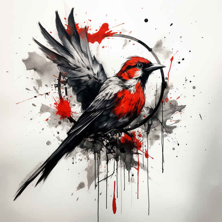 other-birds tattoo design ideas rich blacks bold lines for upper shoulder