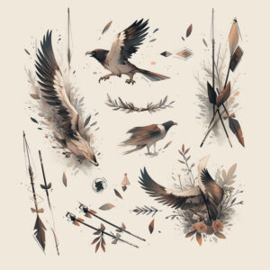other-birds tattoo design ideas Surrealism illusionary bold silhouette determination and power