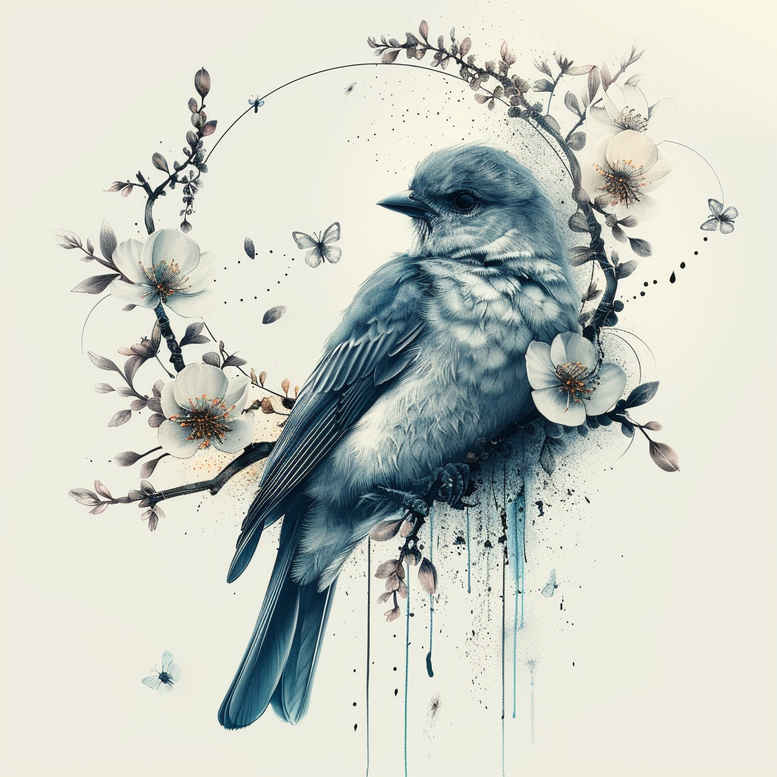 other-birds tattoo design ideas clean fill delicate shading determination and power