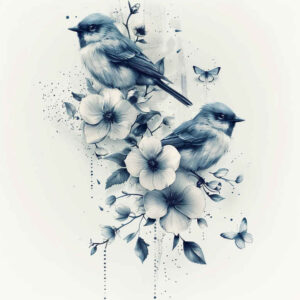 other-birds tattoo design ideas abstract delicate shading for lower arm
