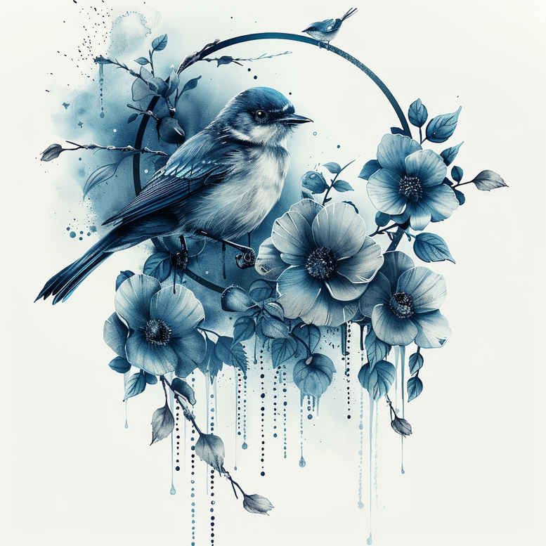 other-birds tattoo design ideas Surrealism mystical detailed anatomy for full back
