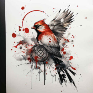 other-birds tattoo design ideas Surrealism otherworldly detailed feathers embodying perseverance