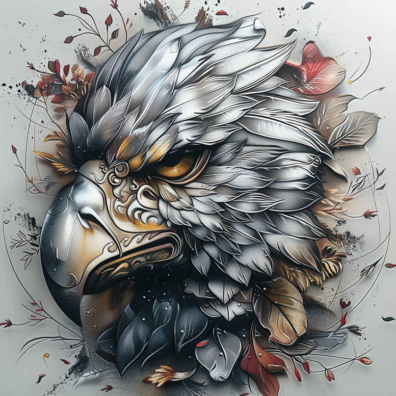 other-birds tattoo design ideas Realism transparent layer detailed plumage for sternum