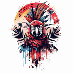other-birds tattoo design ideas saturated detailed plumage shows courage