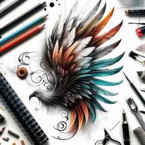 other-birds tattoo design ideas smooth gradients detailed wings for collarbone