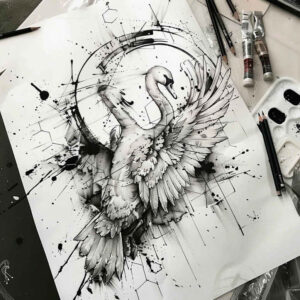 other-birds tattoo design ideas ultra-detailed expressive shows determination