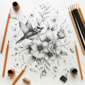 other-birds tattoo design ideas phantasmagoric flight for chest