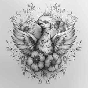 other-birds tattoo design ideas surreal flight for lower thigh