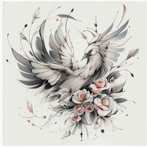 other-birds tattoo design ideas color blending graceful lines stands for resilience