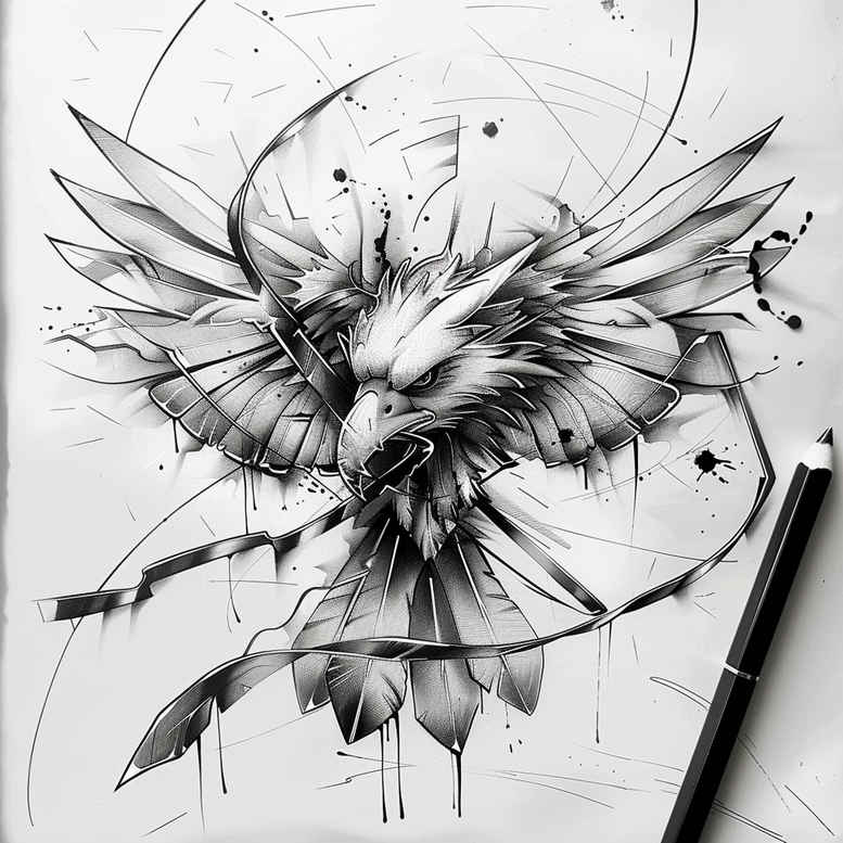other-birds tattoo design ideas Surrealism hallucinogenic graceful stands for perseverance