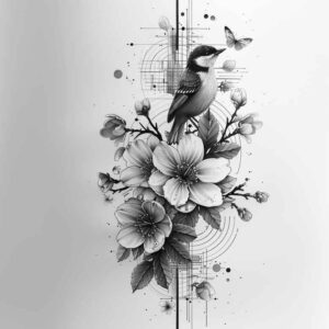 other-birds tattoo design ideas dream motifs layered for abdomen