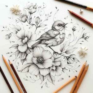 other-birds tattoo design ideas accent shading layered for foot