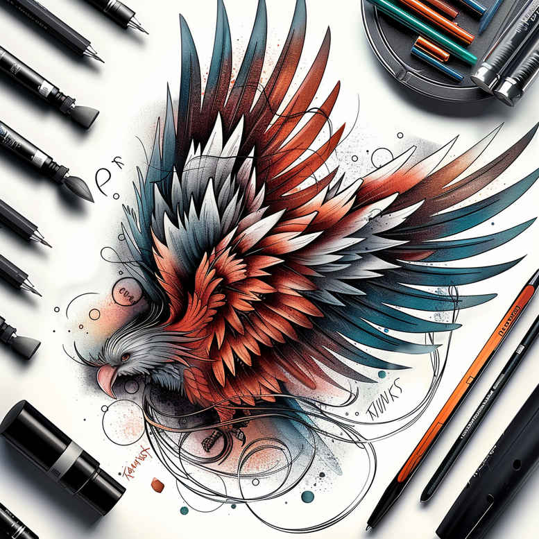 other-birds tattoo design ideas volume effect natural curves for back shoulder