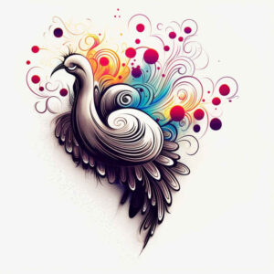 other-birds tattoo design ideas Surrealism shifting shapes natural curves represents determination