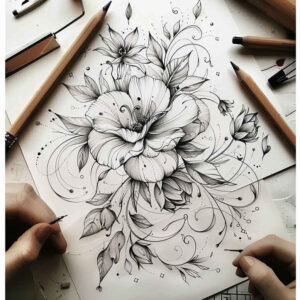 other-birds tattoo design ideas 3D-rendered natural curves stands for perseverance