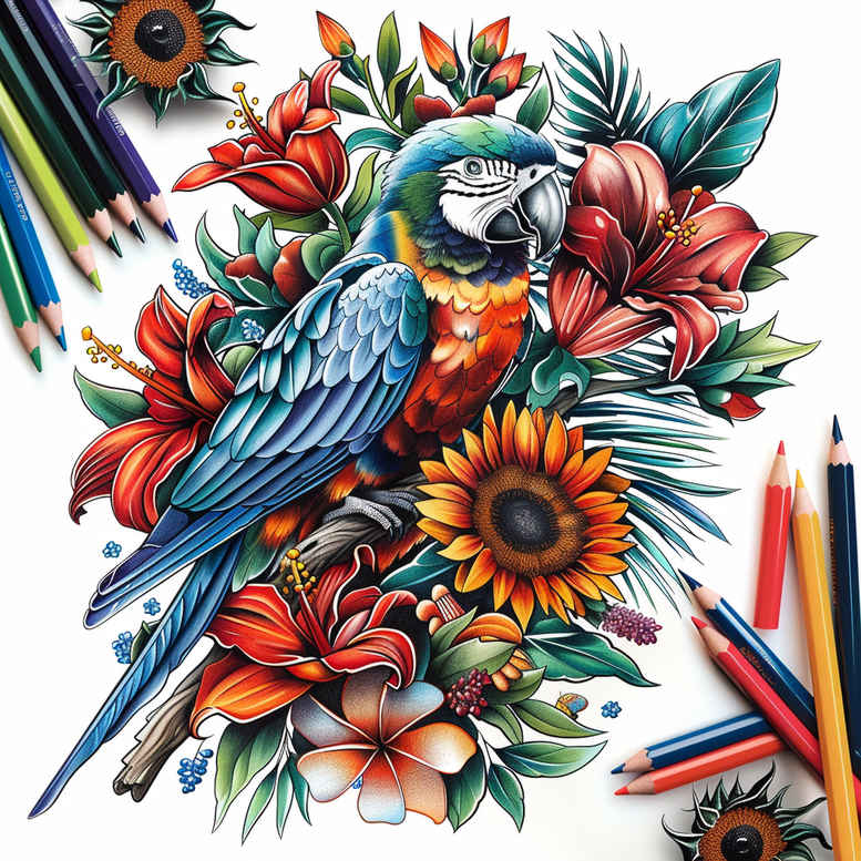 other-birds tattoo design ideas artistic contrast naturalistic for foot
