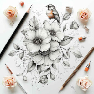 other-birds tattoo design ideas Realism optical depth sharp beaks for side