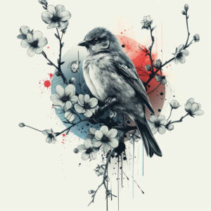 other-birds tattoo design ideas minimalist sharp beaks for upper chest