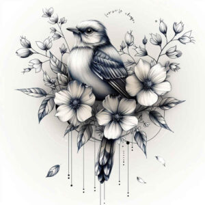 other-birds tattoo design ideas Surrealism shimmering forms sharp beaks perseverance and power