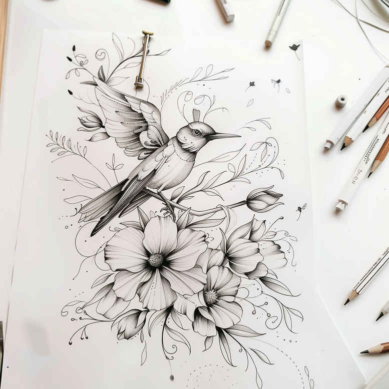 other-birds tattoo design ideas Realism realistic wrinkles soaring for nape