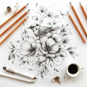 other-birds tattoo design ideas matte-finish soaring shows perseverance
