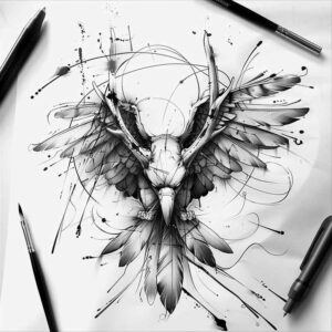 other-birds tattoo design ideas Realism organic structure spiritual symbolism for neck