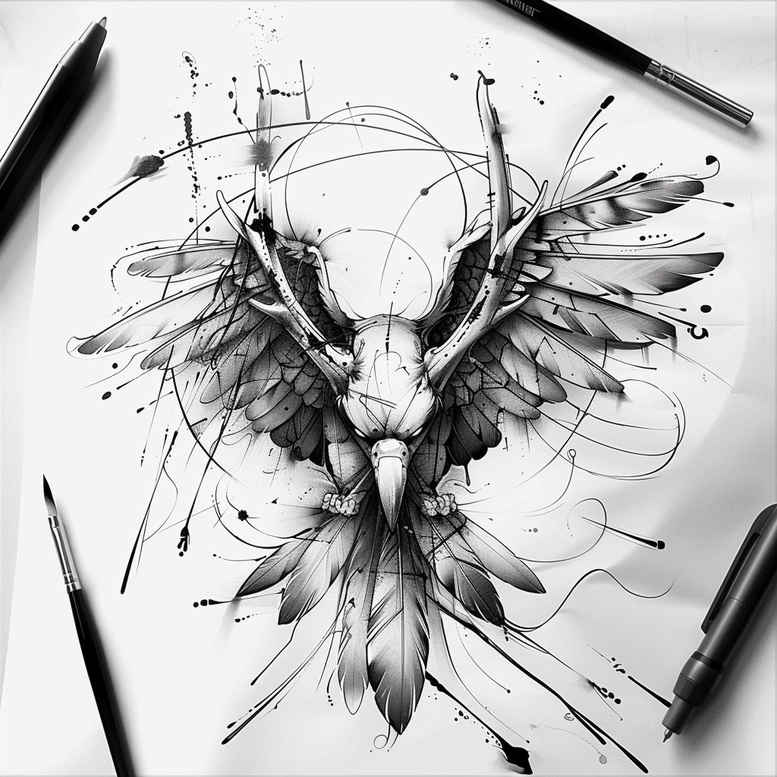 other-birds tattoo design ideas Realism organic structure spiritual symbolism for neck