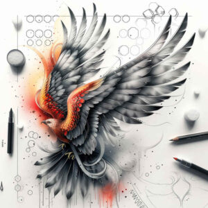 other-birds tattoo design ideas moody tribal motifs for lower thigh
