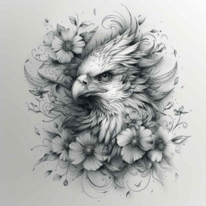 tropical-bird-tattoo – tattoo design ideas free ai generated – surrealism-esoteric – for-heel – Gallery: other-birds-inkby-ai