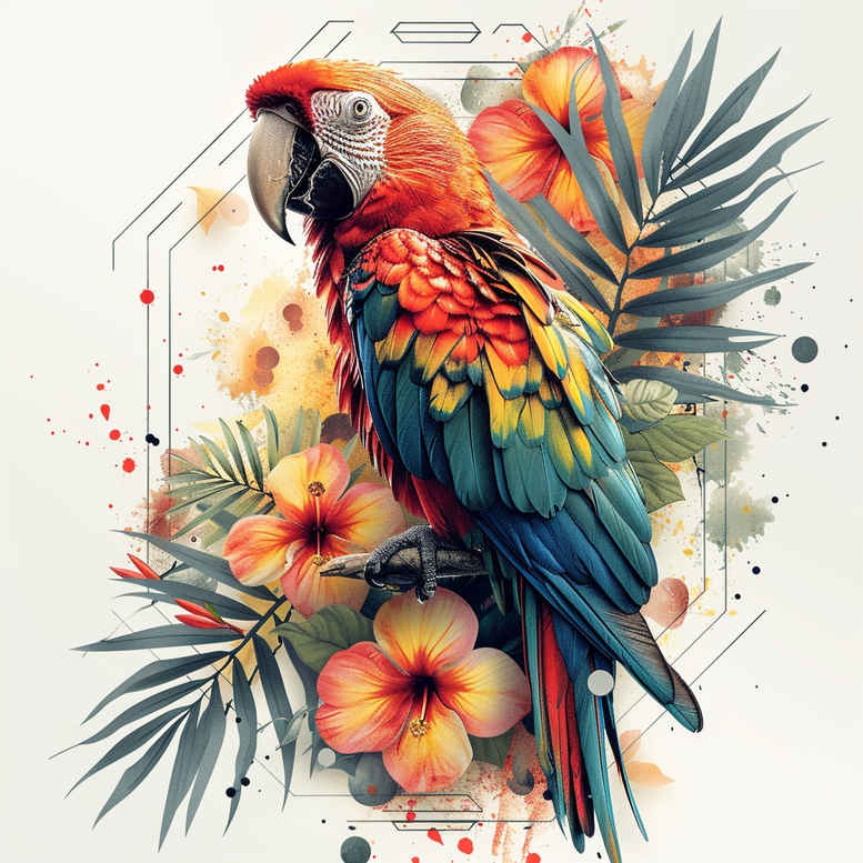 water-bird-tattoo – tattoo design ideas free ai generated – neotraditional-gradient-fills – for-triceps – Gallery: other-birds-inkby-ai