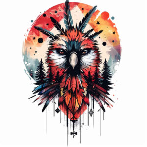 wild-bird-tattoo – tattoo design ideas free ai generated – neotraditional-dynamic-color – for-lower-back – Gallery: other-birds-inkby-ai