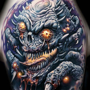 dark-art-tattoo – tattoo design ideas free ai generated – neotraditional-subtle-highlights – for-lower-arm – Gallery: other-dark-inkby-ai