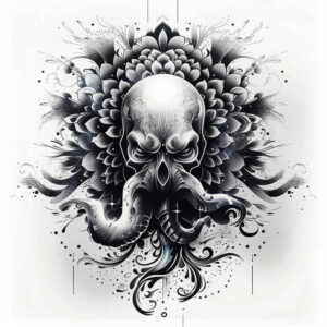 dark-background-tattoo – tattoo design ideas free ai generated – realism-naturalistic – for-full-back – Gallery: other-dark-inkby-ai