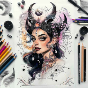 dark-contour-tattoo – tattoo design ideas free ai generated – realism-realistic-movement – for-lower-arm – Gallery: other-dark-inkby-ai