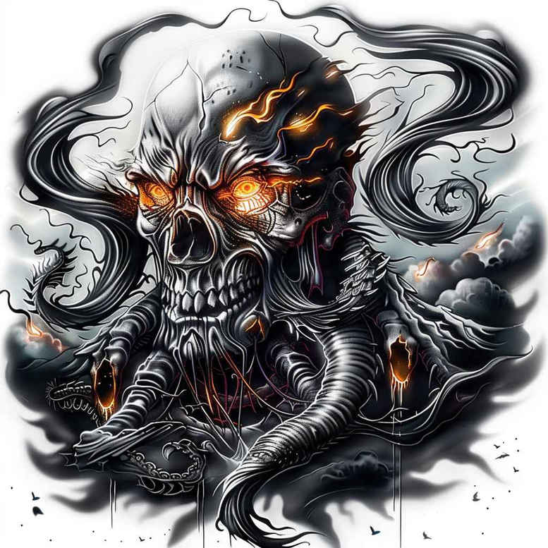 dark-landscape-tattoo – tattoo design ideas free ai generated – surrealism-mystical – for-palm – Gallery: other-dark-inkby-ai