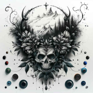 darkness-tattoo – tattoo design ideas free ai generated – surrealism-dream-motifs – for-abdomen – Gallery: other-dark-inkby-ai